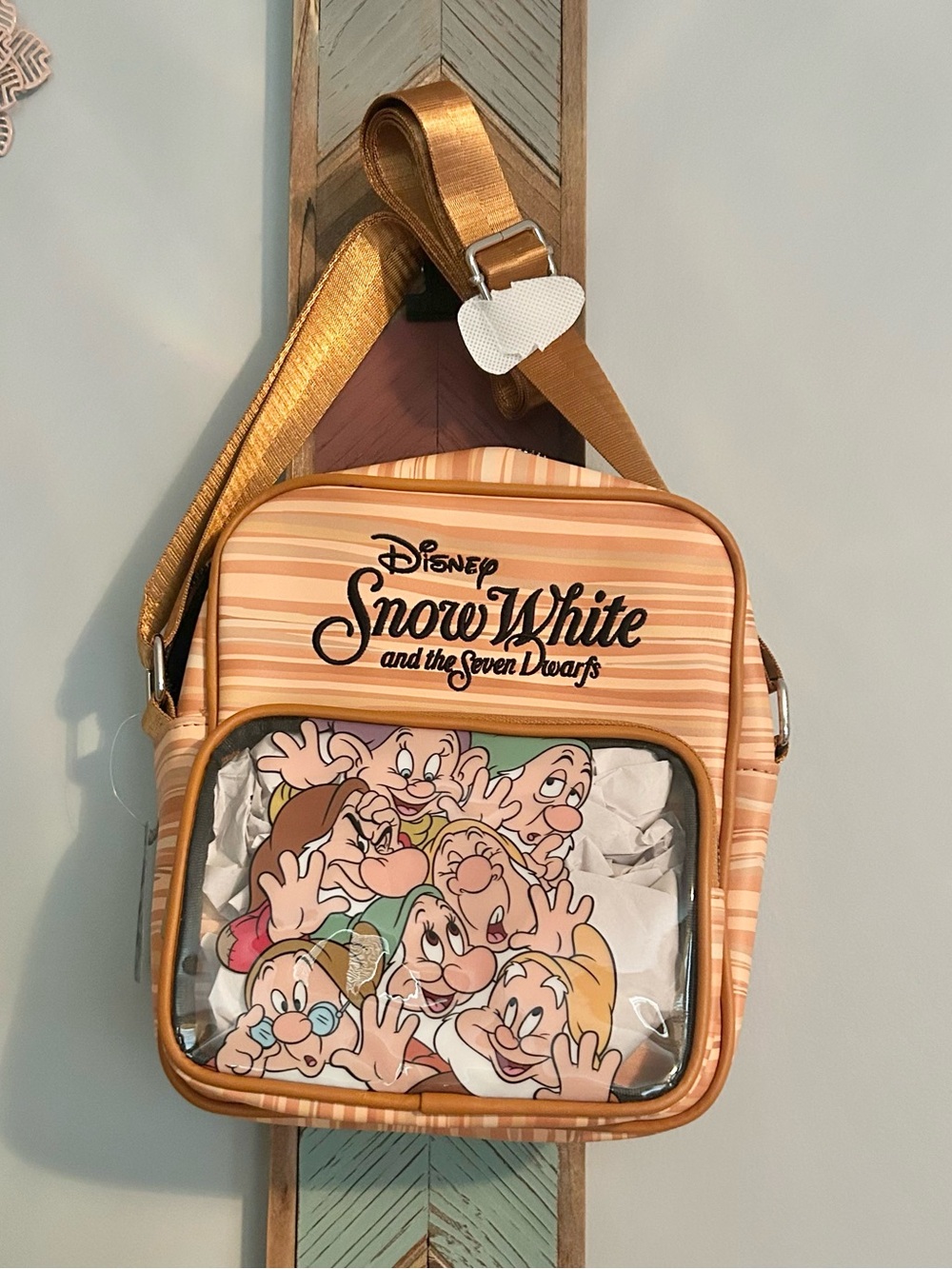 Buckle Down Brand Disney Snow White and the Seven Dwarfs Tan Crossbody Bag